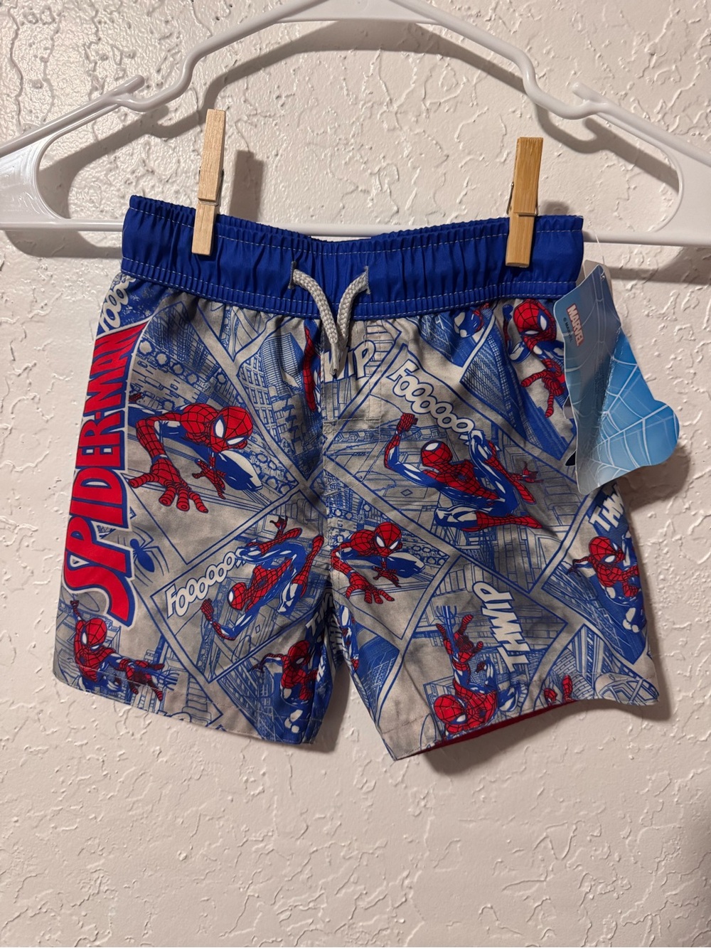 NWT Marvel Spider-Man Boys Swim Trunks Bathing Suit